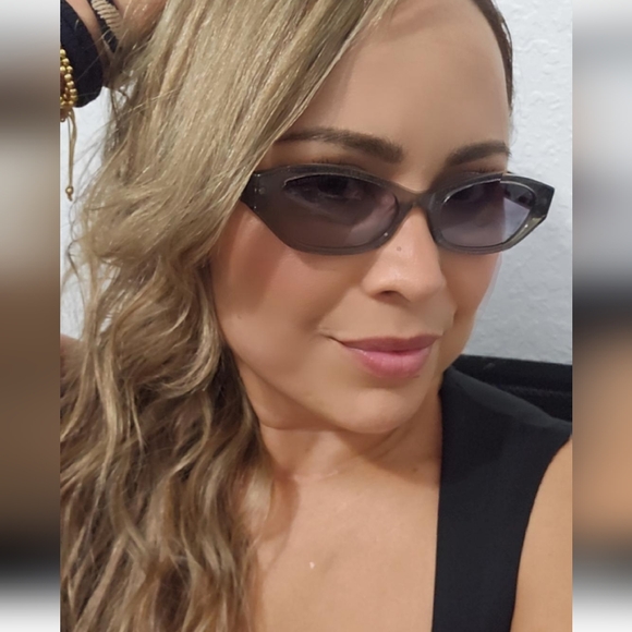 CHANEL RECTANGLE 71280A s1746 Silver Trendy Sunglasses - Picture 12 of 16